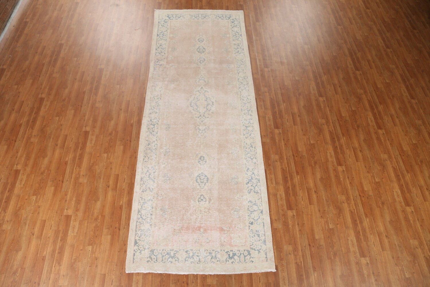 Antique Distressed Kerman Persian Rug 5x13