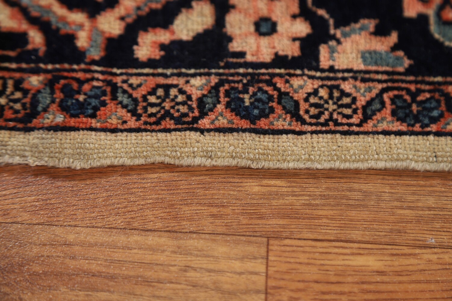 Antique Vegetable Dye Sarouk Farahan Persian Rug 4x6