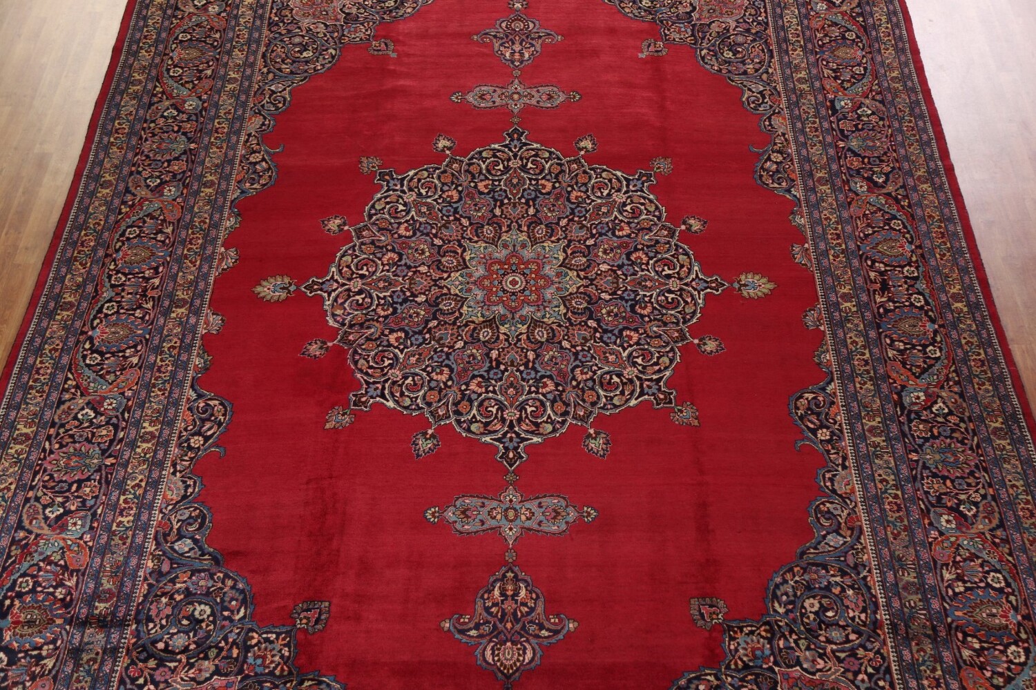 Antique Vegetable Dye Mahal Persian Large Rug 12x18