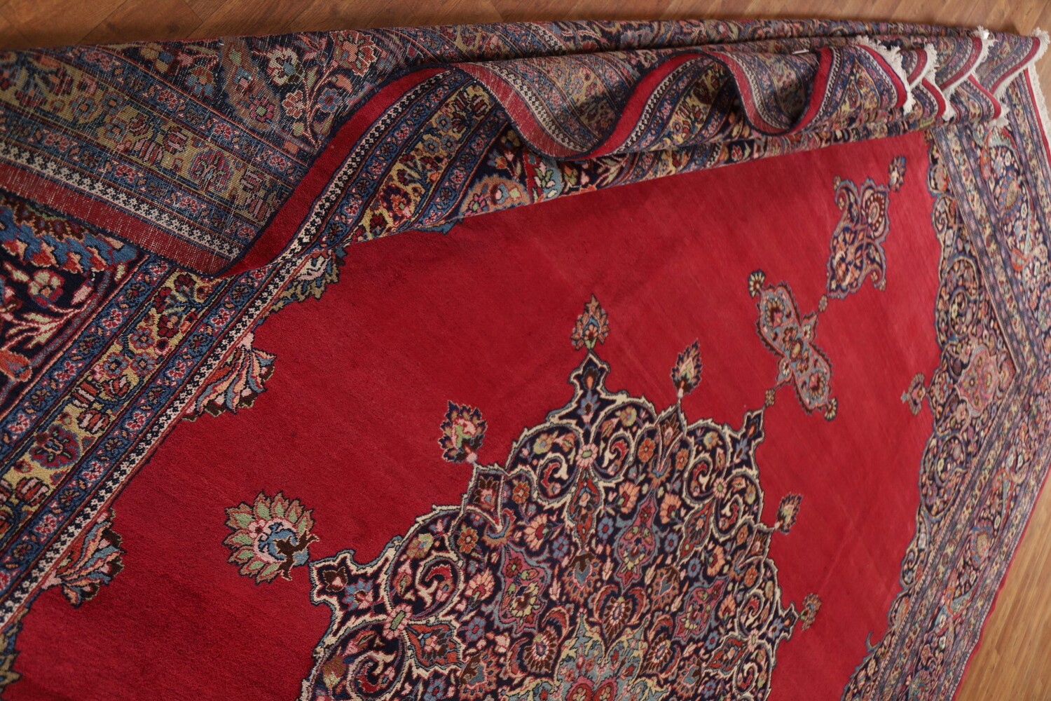 Antique Vegetable Dye Mahal Persian Large Rug 12x18