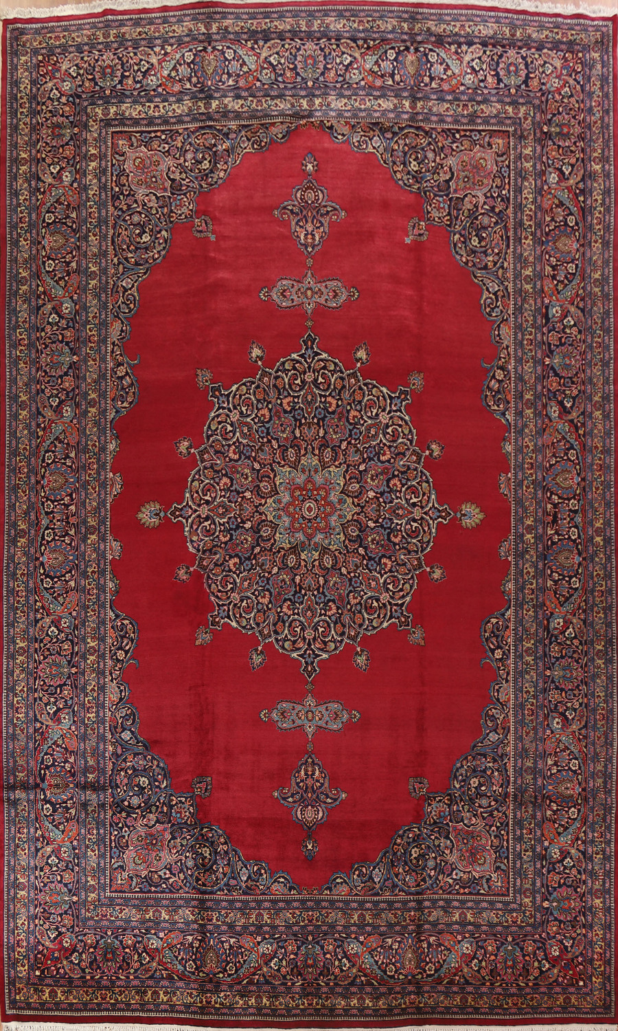 Antique Vegetable Dye Mahal Persian Large Rug 12x18