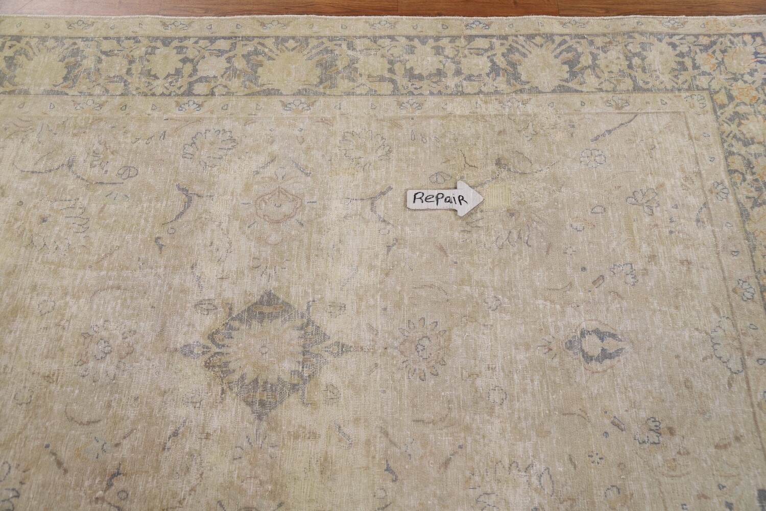 Antique Distressed Kerman Persian Area Rug 6x8