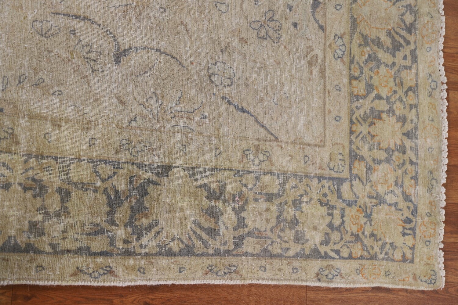 Antique Distressed Kerman Persian Area Rug 6x8