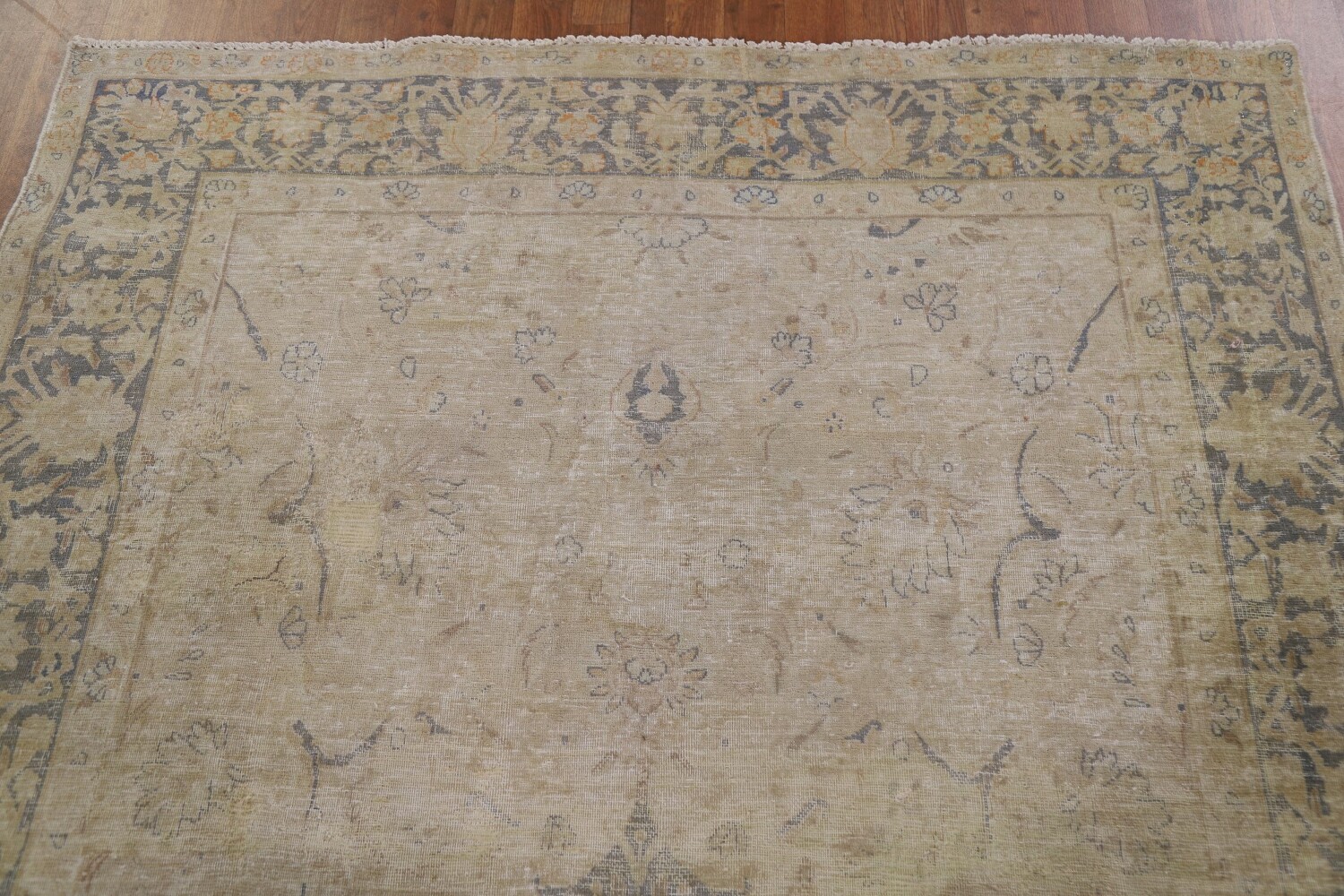 Antique Distressed Kerman Persian Area Rug 6x8