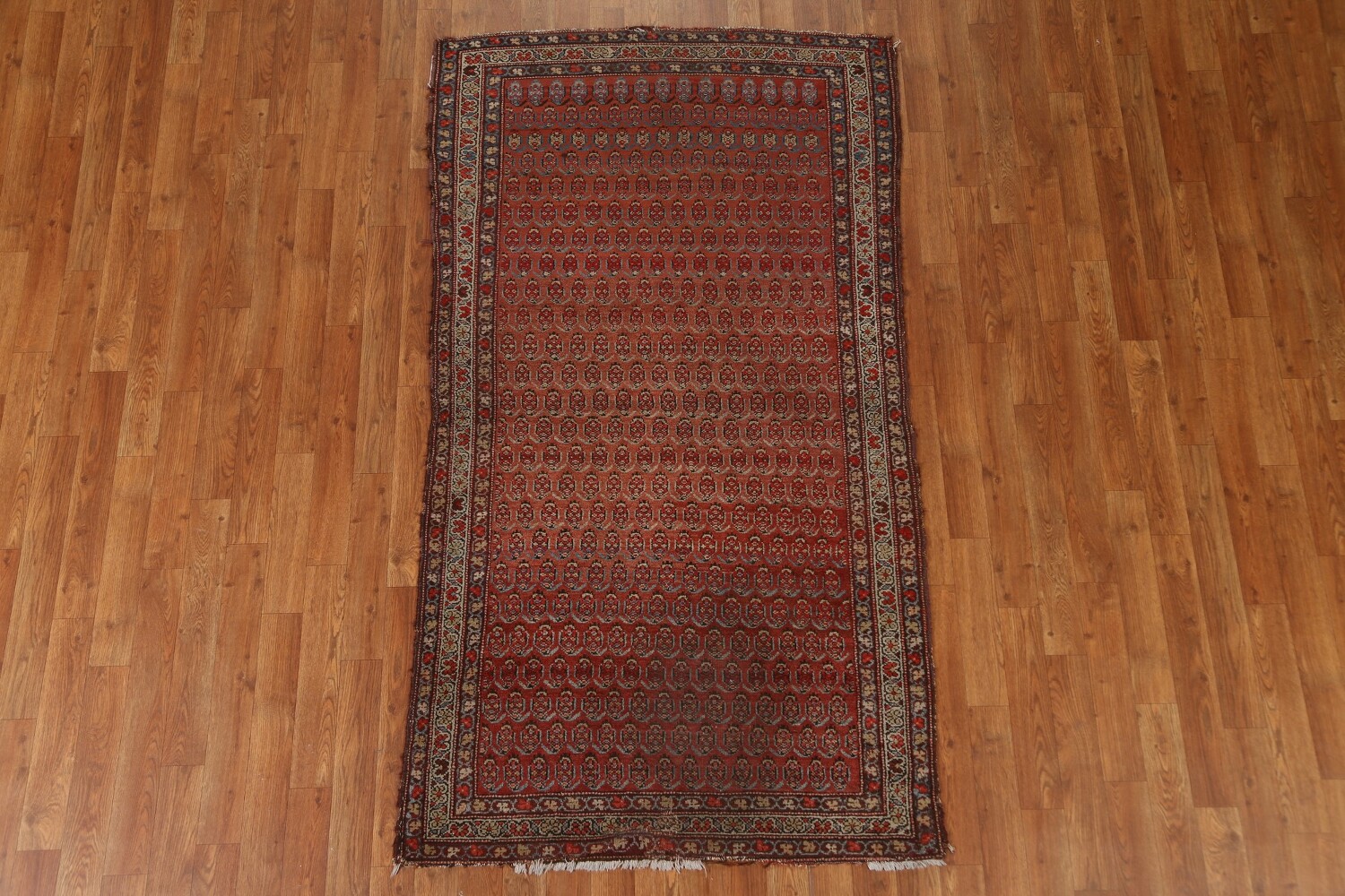 Pre-1900 Antique Vegetable Dye Malayer Persian Rug 3x6