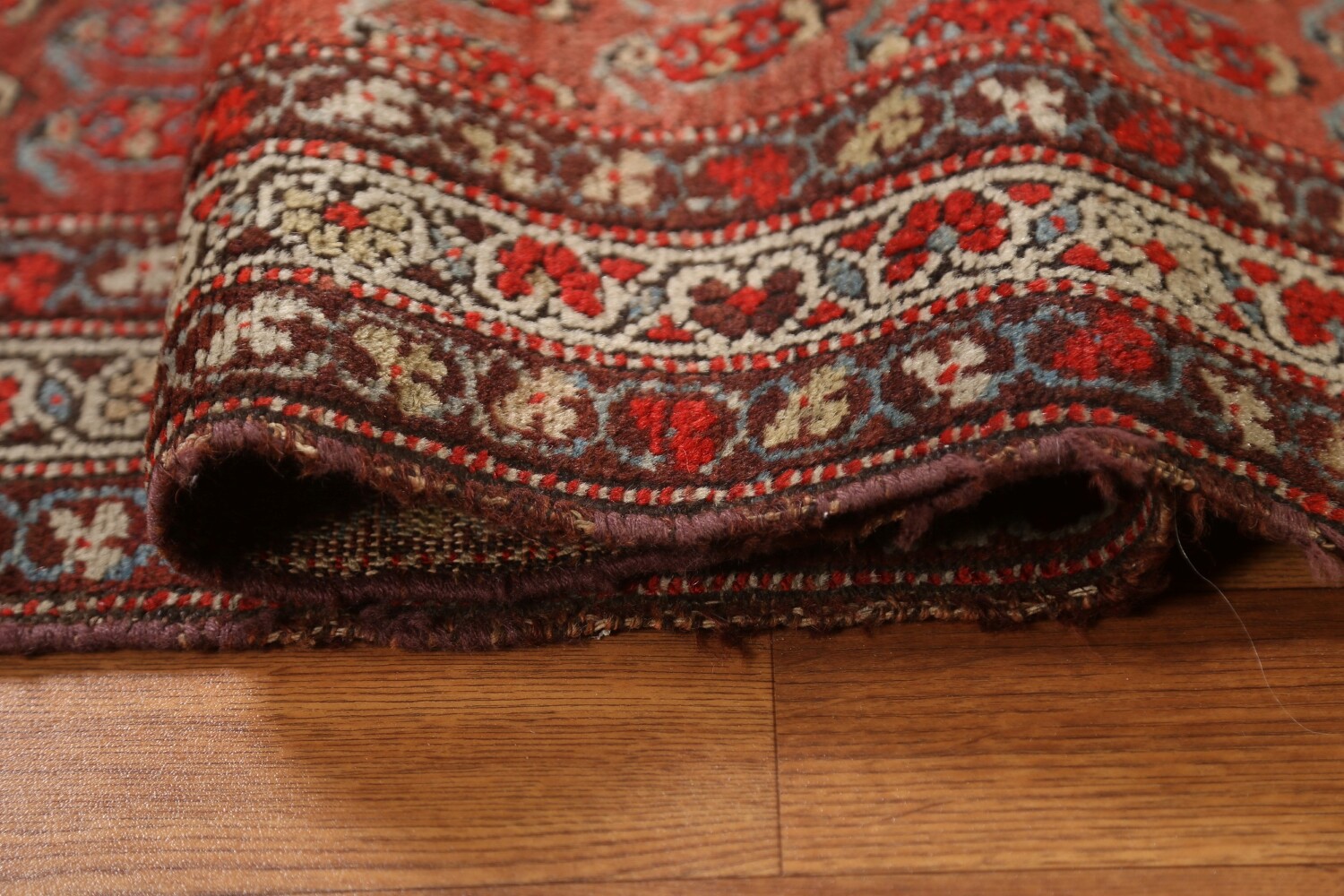 Pre-1900 Antique Vegetable Dye Malayer Persian Rug 3x6
