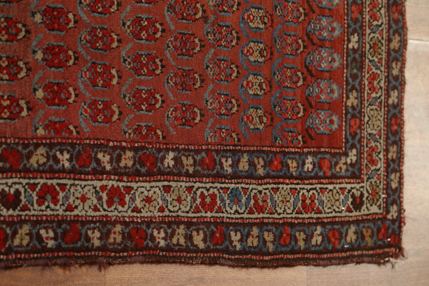 Pre-1900 Antique Vegetable Dye Malayer Persian Rug 3x6