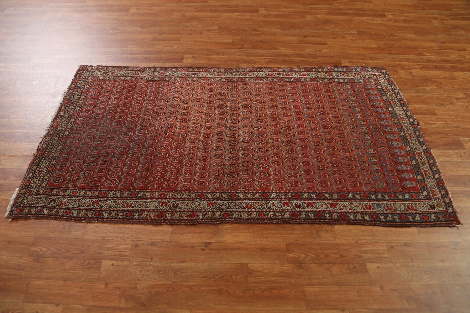 Pre-1900 Antique Vegetable Dye Malayer Persian Rug 3x6
