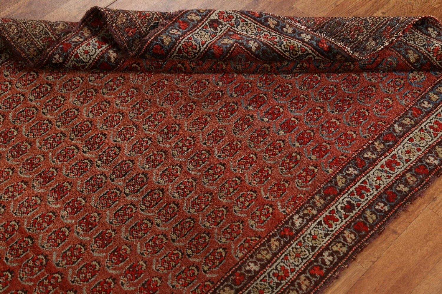 Pre-1900 Antique Vegetable Dye Malayer Persian Rug 3x6