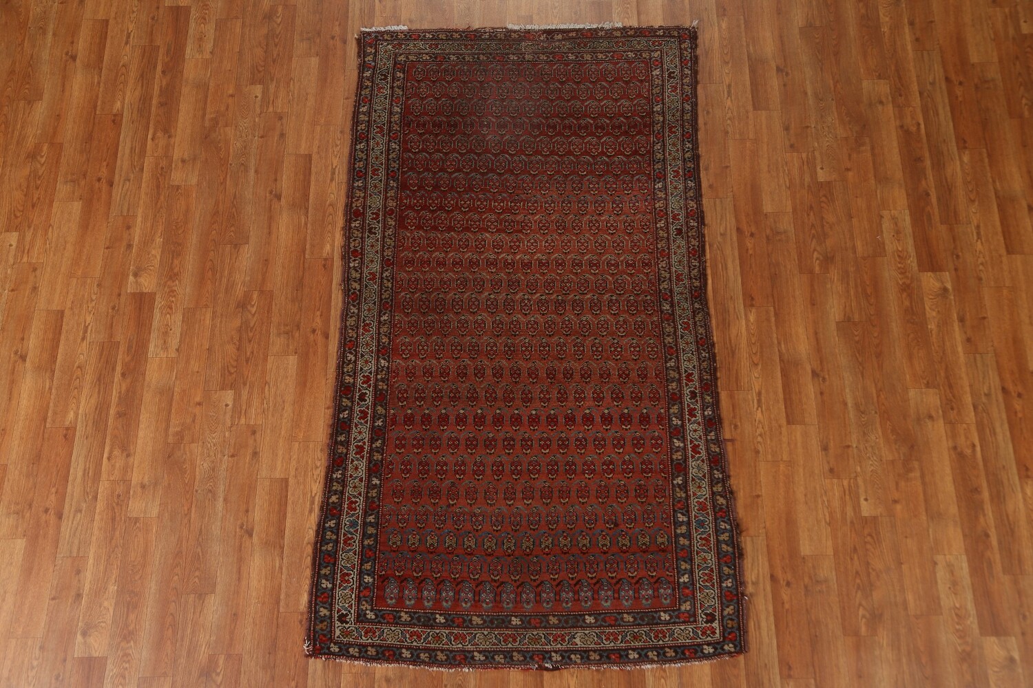 Pre-1900 Antique Vegetable Dye Malayer Persian Rug 3x6