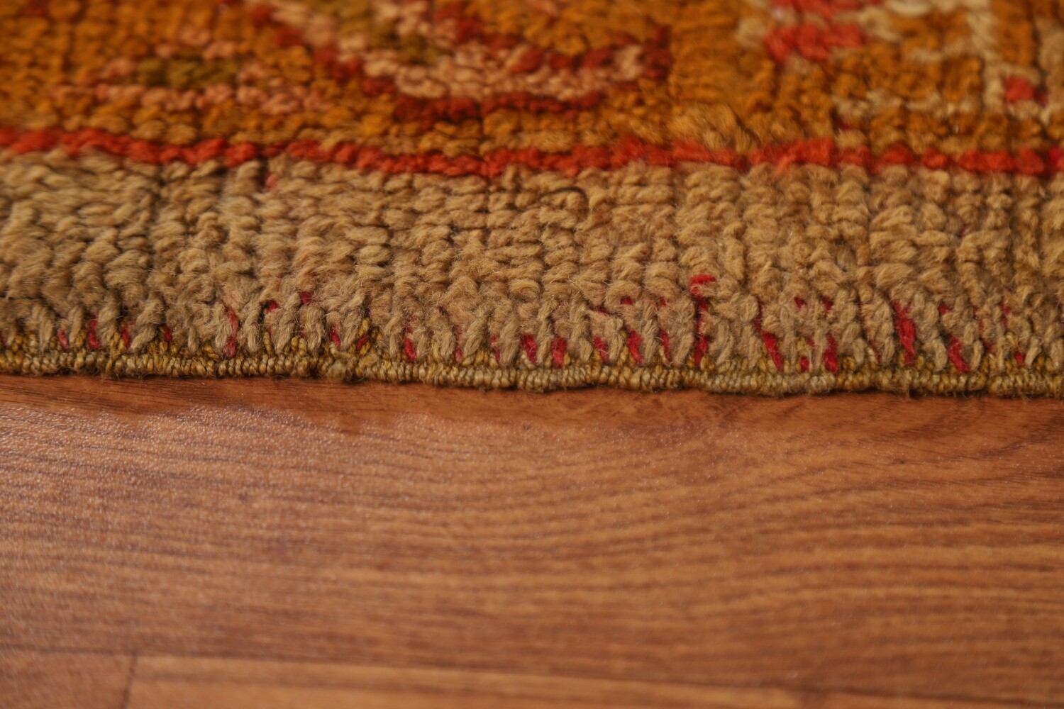 Pre-1900 Antique Vegetable Dye Oushak Turkish Rug 10x17
