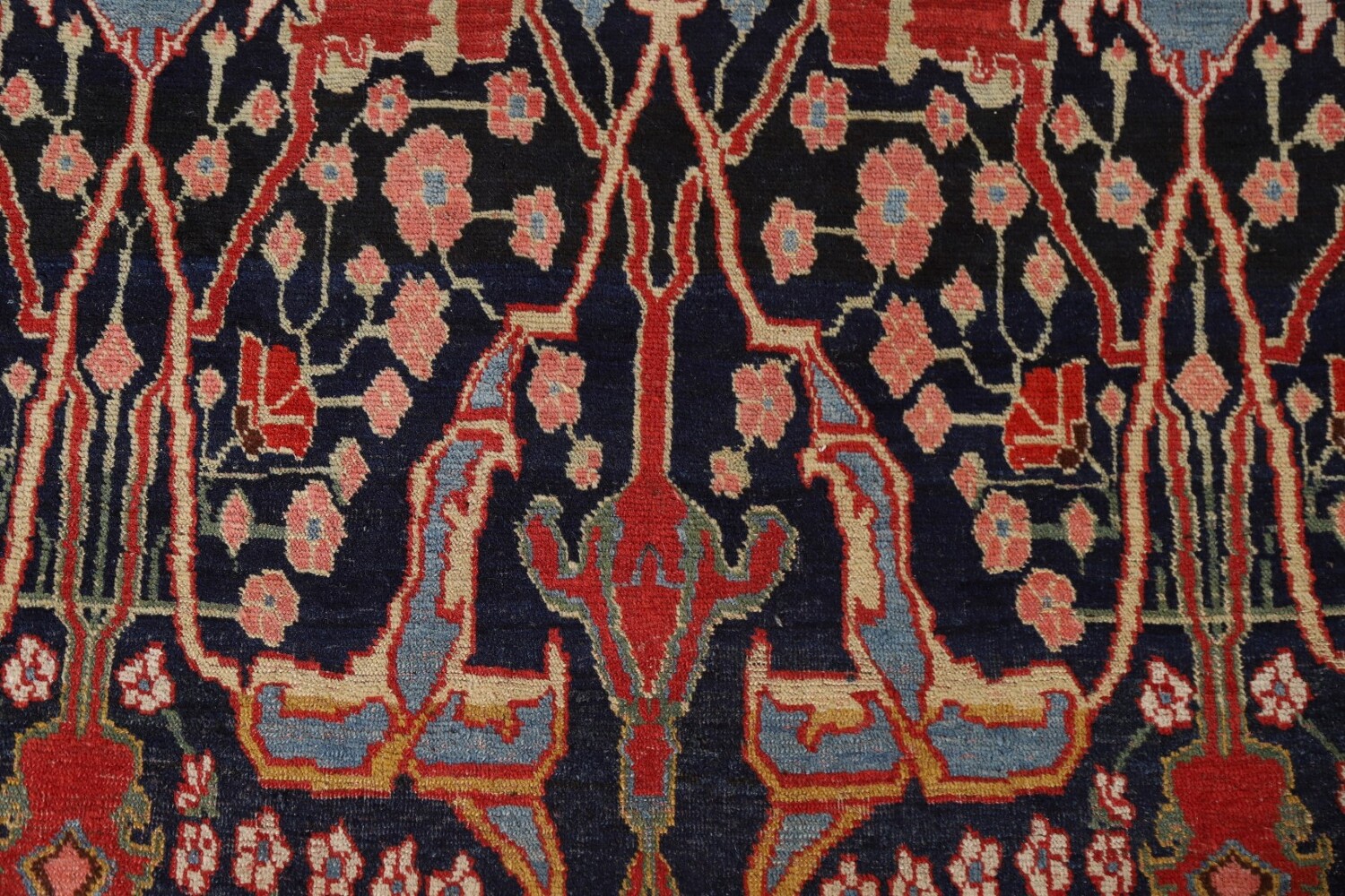 Pre-1900 Antique Vegetable Dye Bidjar Halvaei Persian Rug 12x19