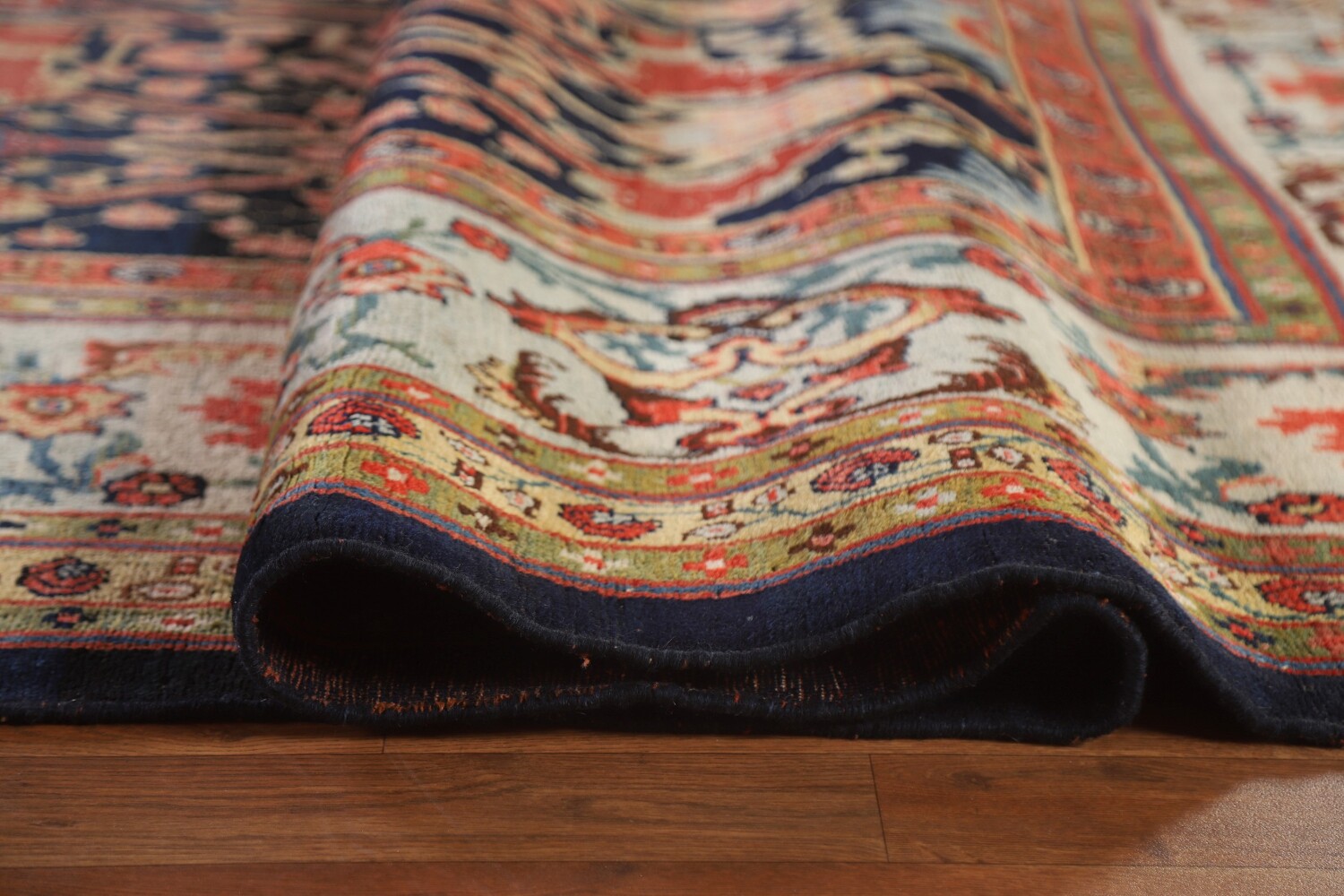 Pre-1900 Antique Vegetable Dye Bidjar Halvaei Persian Rug 12x19