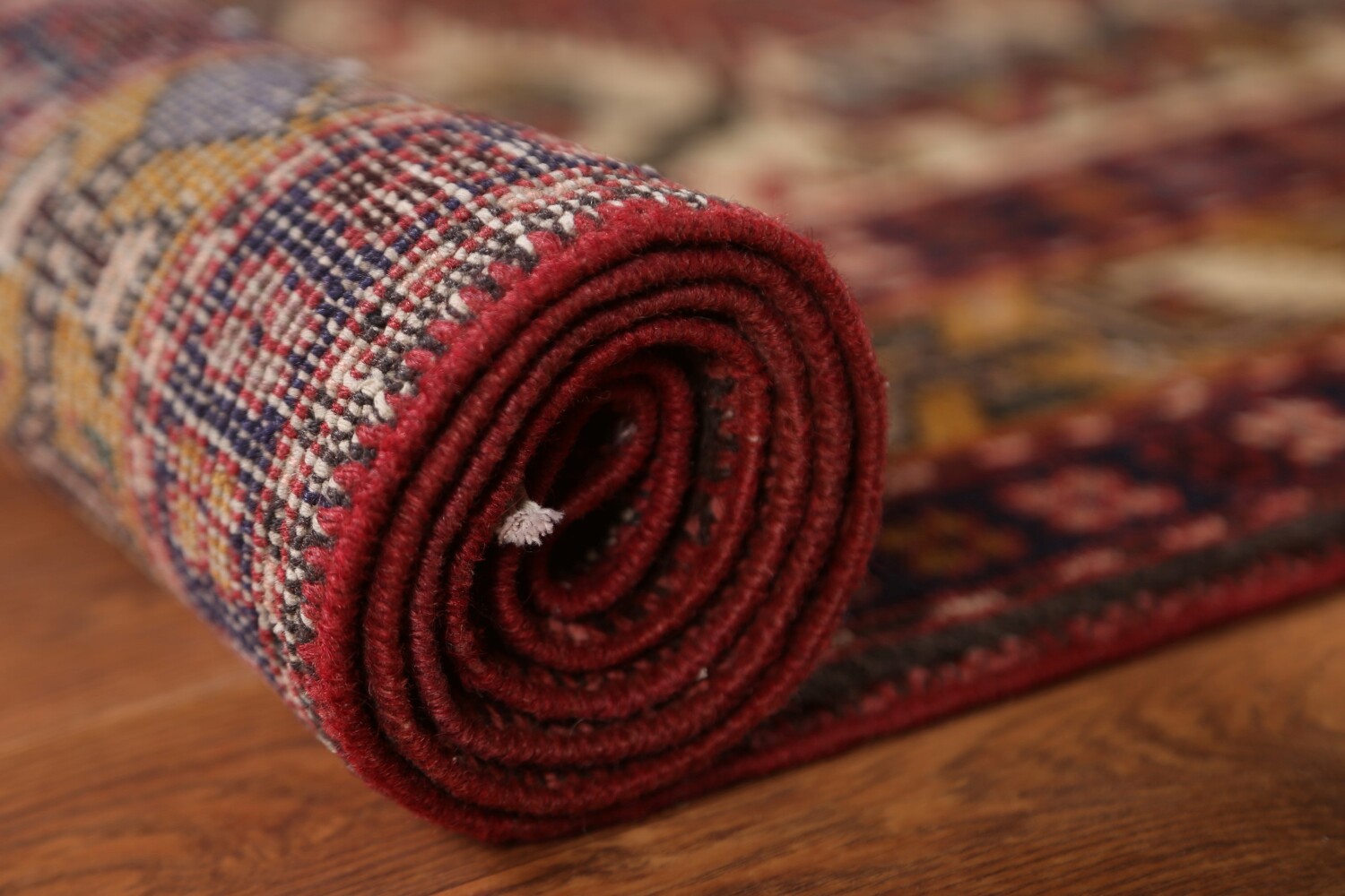 Antique Vegetable Dye Heriz Persian Runner Rug 3x9