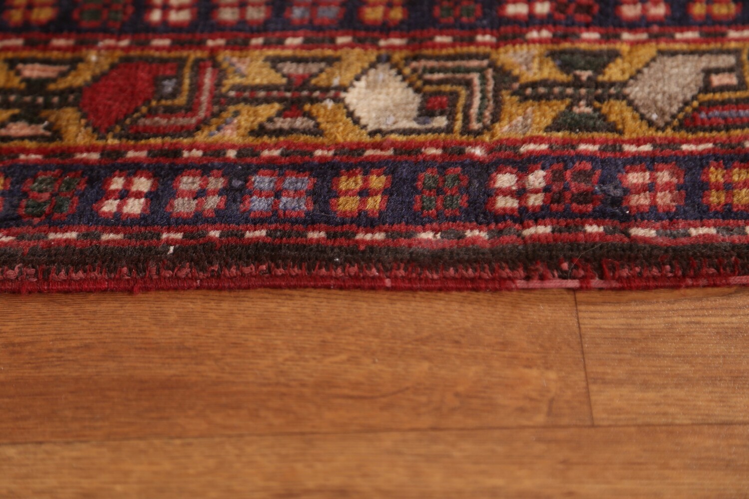 Antique Vegetable Dye Heriz Persian Runner Rug 3x9