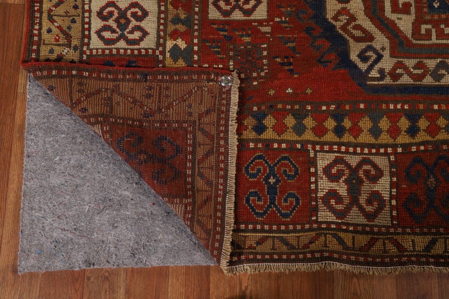 Pre-1900 Antique Vegetable Dye Kazak Persian Area Rug 6x9
