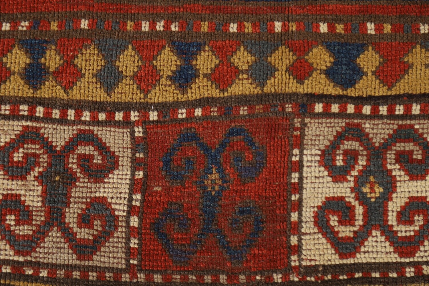 Pre-1900 Antique Vegetable Dye Kazak Persian Area Rug 6x9