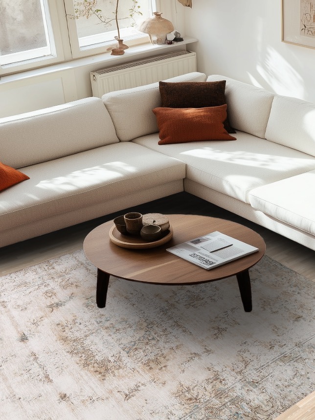 Distressed Kerman Persian Area Rug 6x9