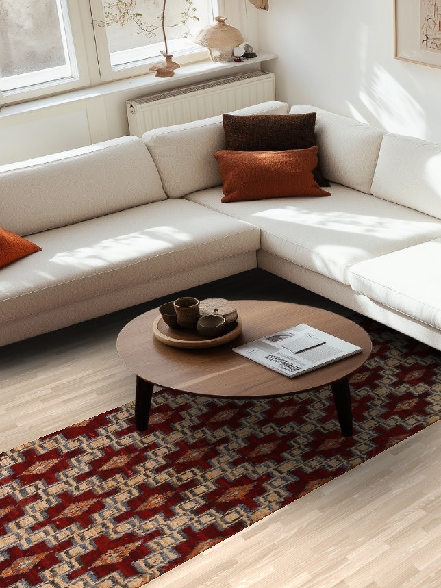 Geometric Moroccan Runner Rug 3x13