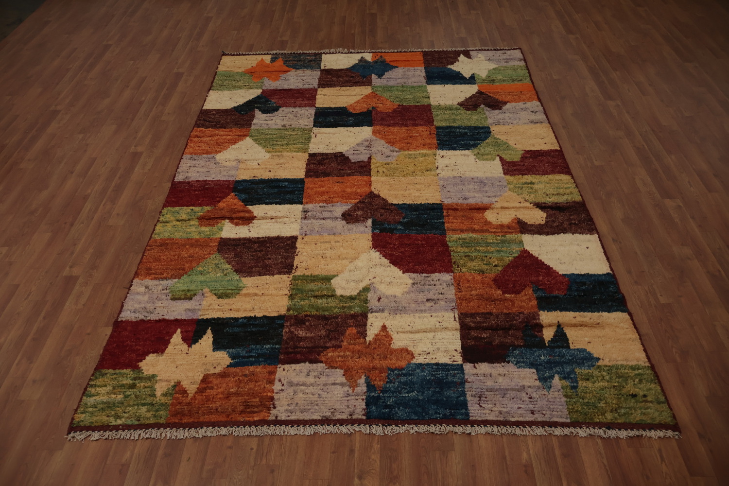 Artistic Moroccan Area Rug 7x10 with Dynamic Colors and Distinct Pattern