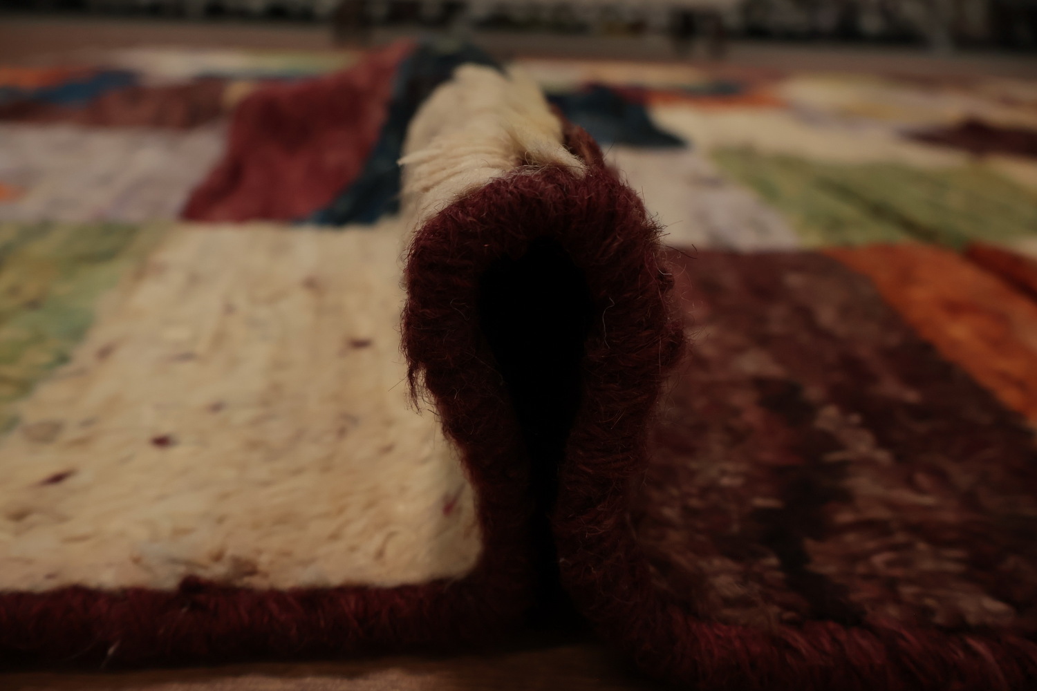 Artistic Moroccan Area Rug 7x10 with Dynamic Colors and Distinct Pattern