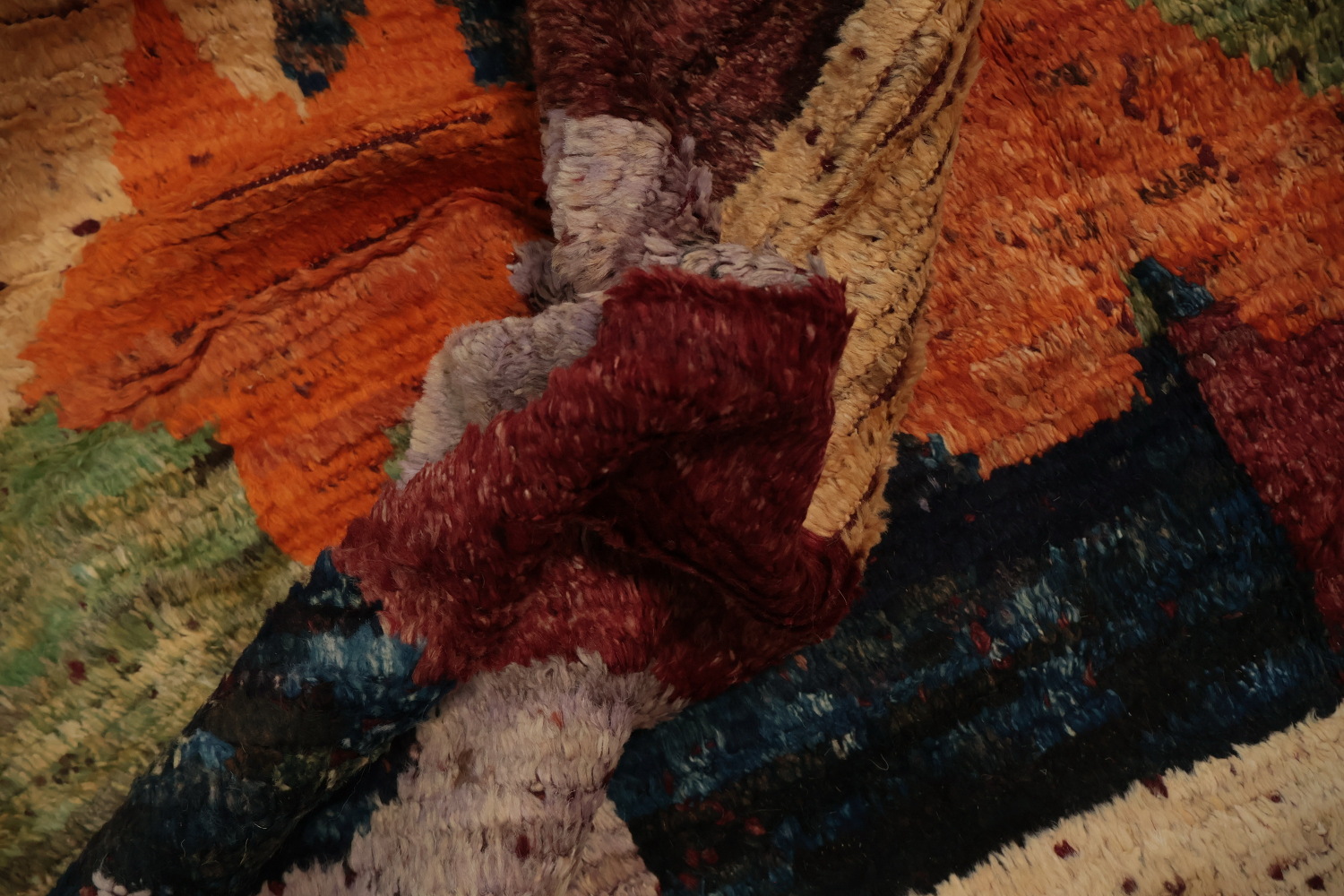 Artistic Moroccan Area Rug 7x10 with Dynamic Colors and Distinct Pattern