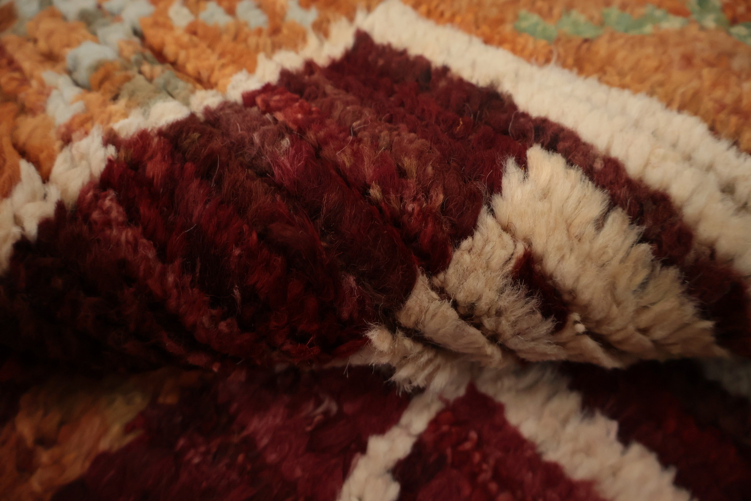 Elegant Moroccan Area Rug 7x10 with Geometric Bohemian Patterns