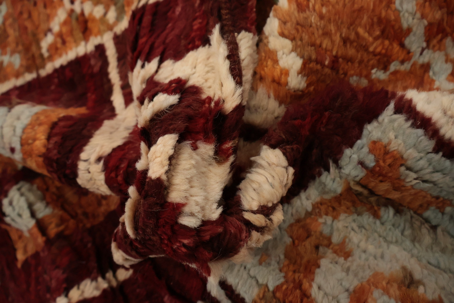 Elegant Moroccan Area Rug 7x10 with Geometric Bohemian Patterns