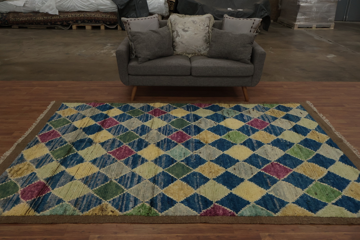 Add Vibrancy with a Multi-Diamond Moroccan Area Rug 7x10