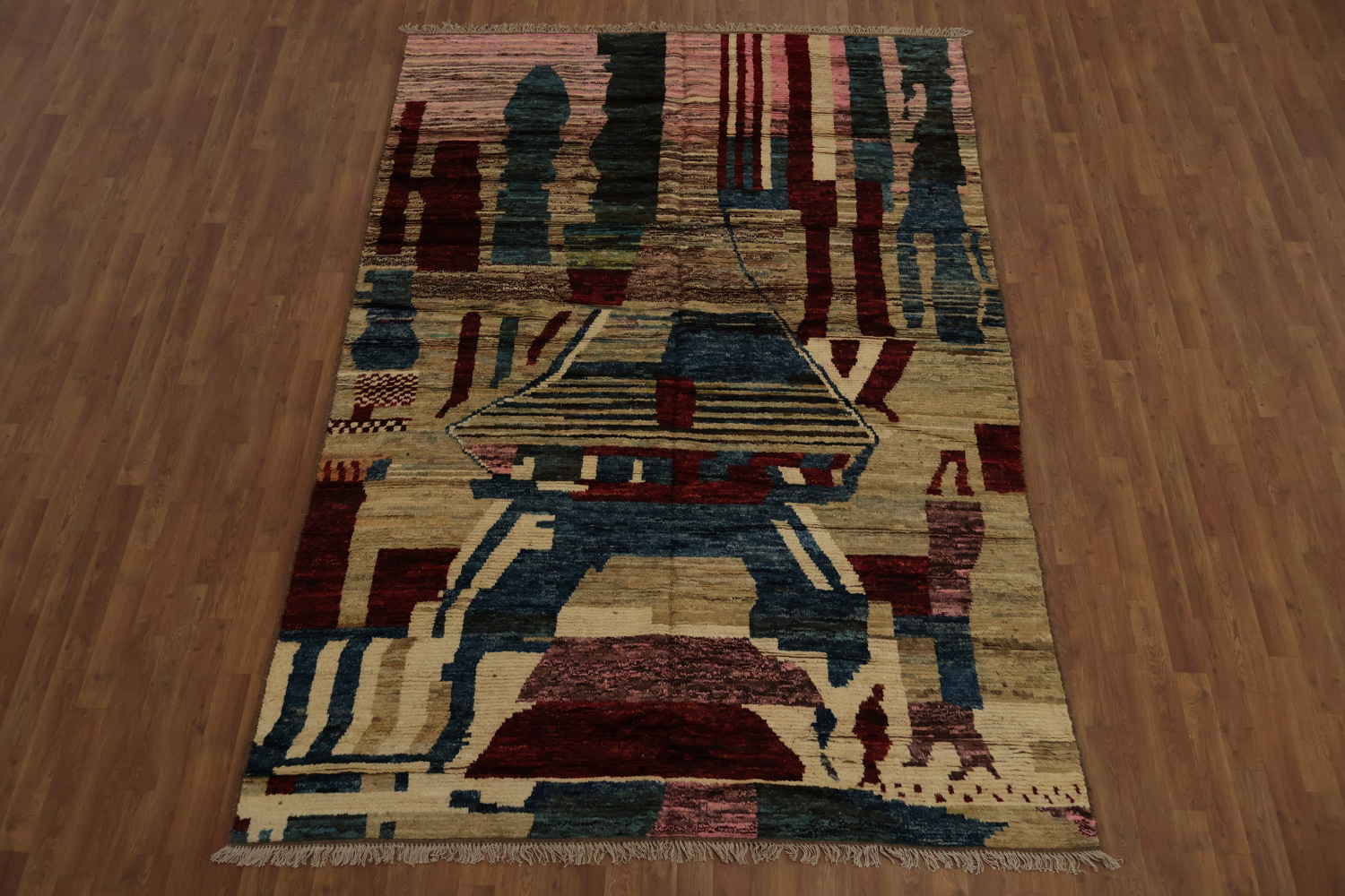 Dynamic Moroccan Area Rug 7x10 for Modern Interior Aesthetics