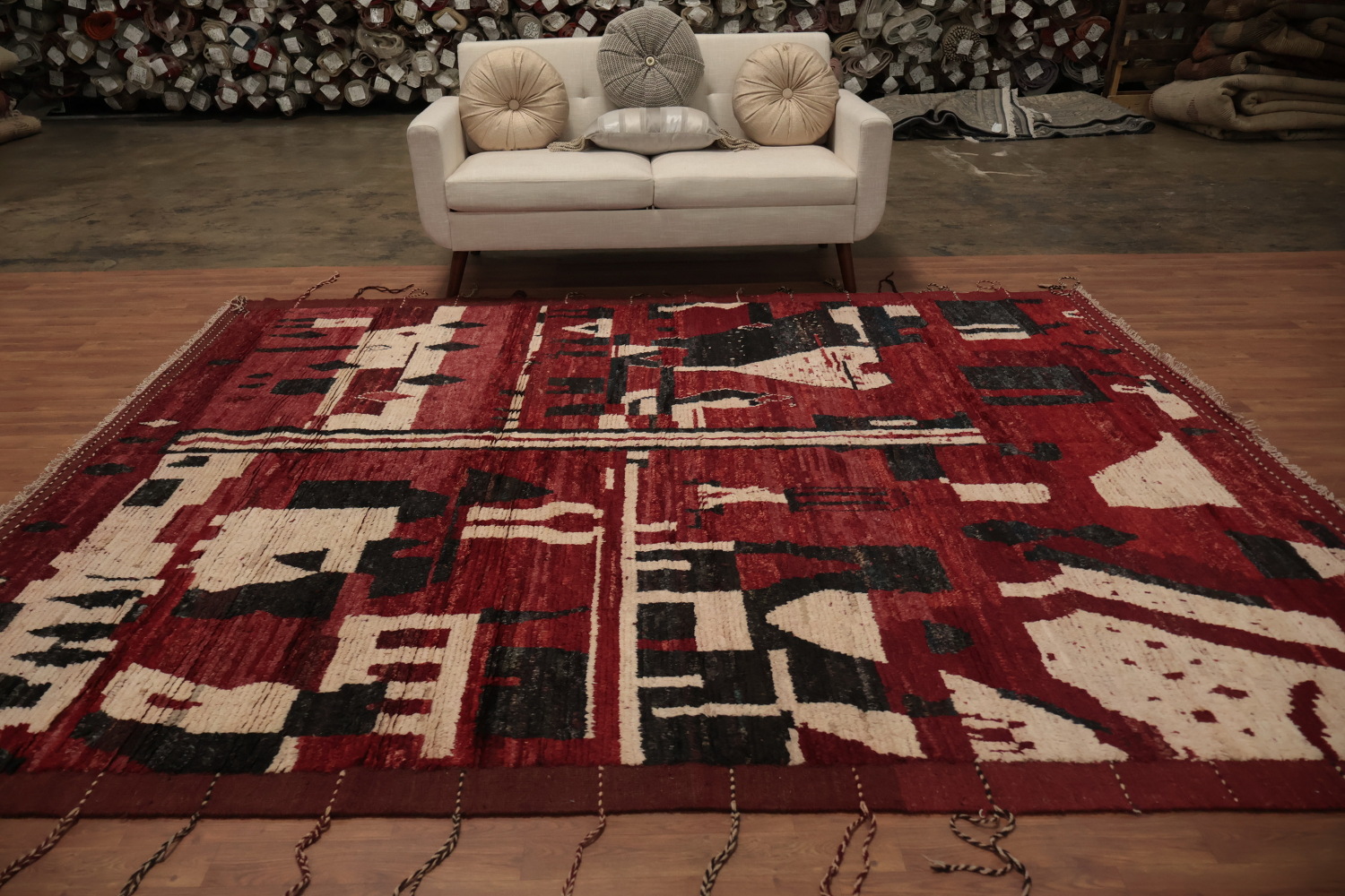 Abstract Moroccan Area Rug 8x10