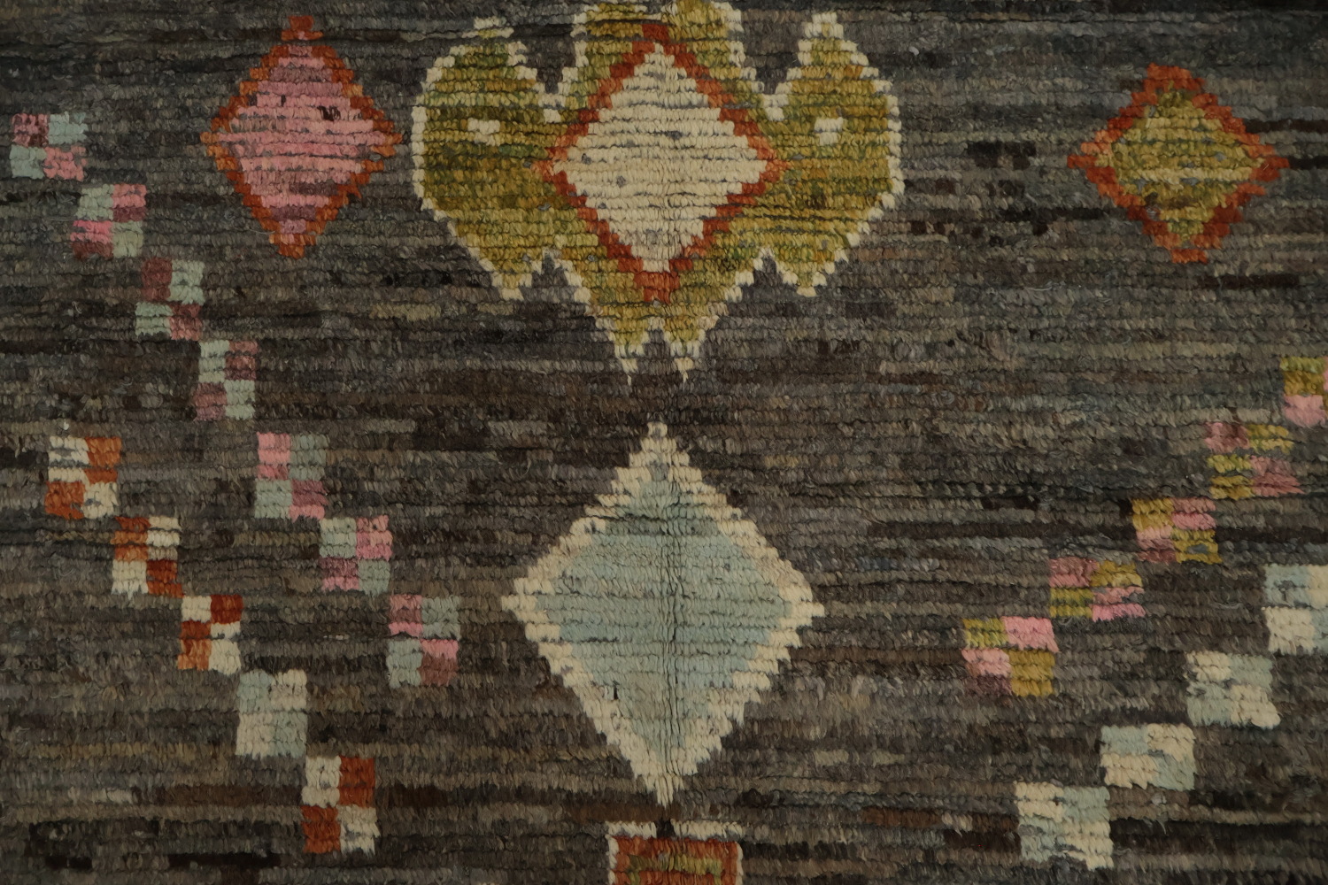 Rustic Moroccan Area Rug 10x12 with Vibrant Geometric Shapes