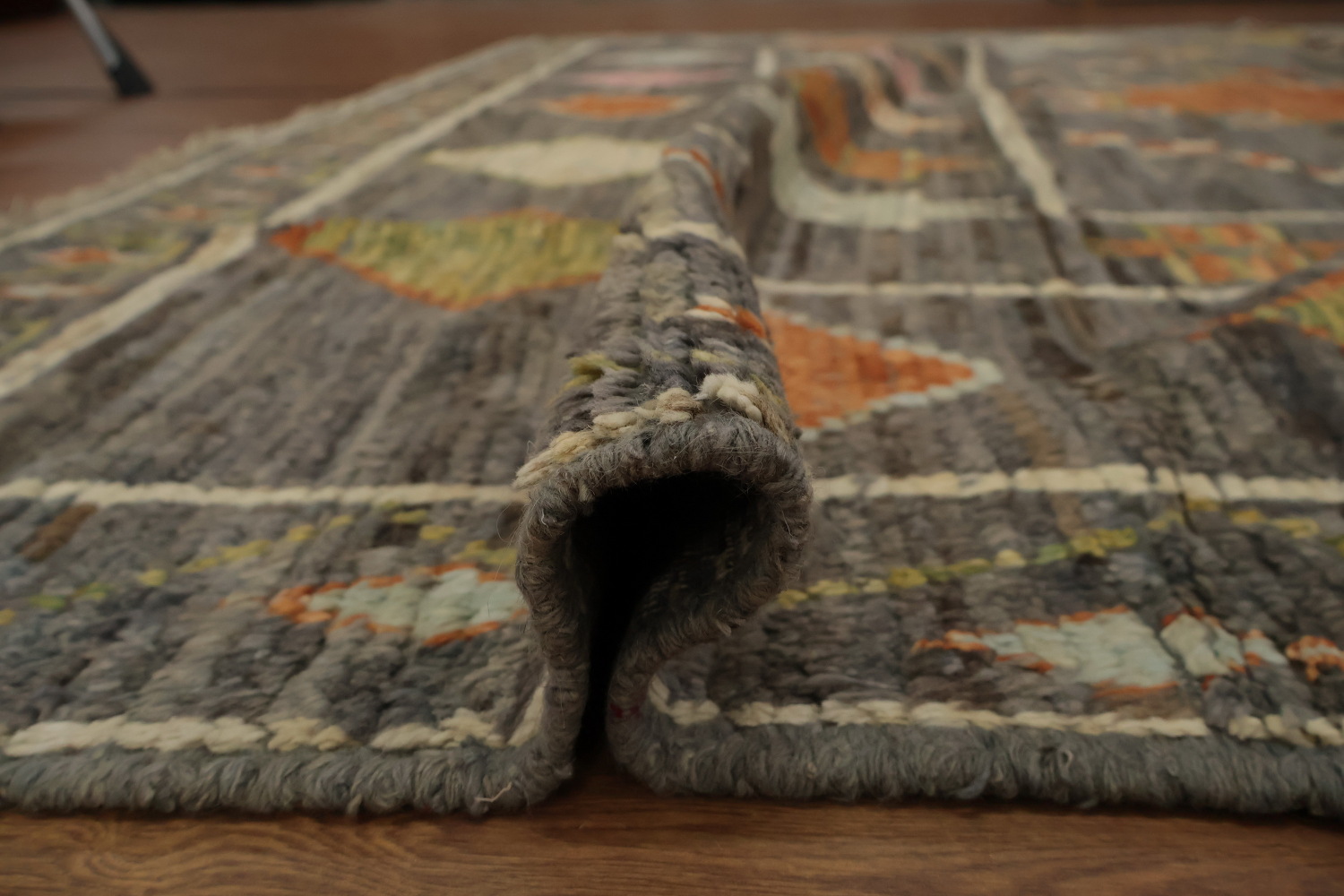Rustic Moroccan Area Rug 10x12 with Vibrant Geometric Shapes