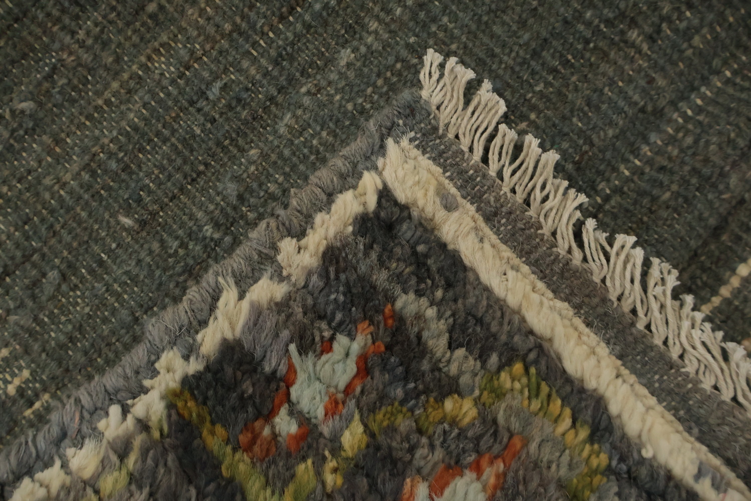 Rustic Moroccan Area Rug 10x12 with Vibrant Geometric Shapes