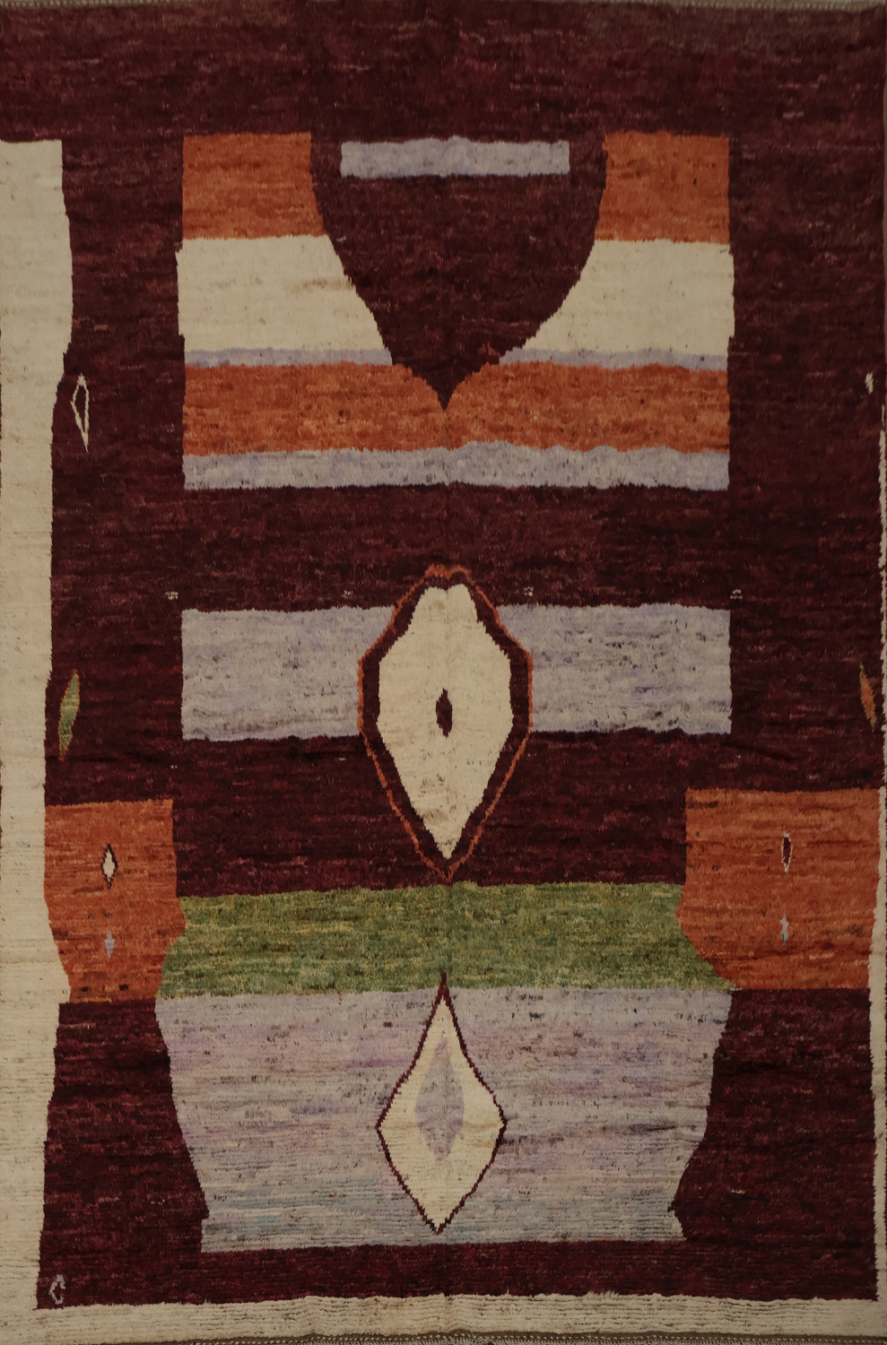 Artisanal Moroccan Area Rug 9x12 with Earth Tone and Geometric Patterns