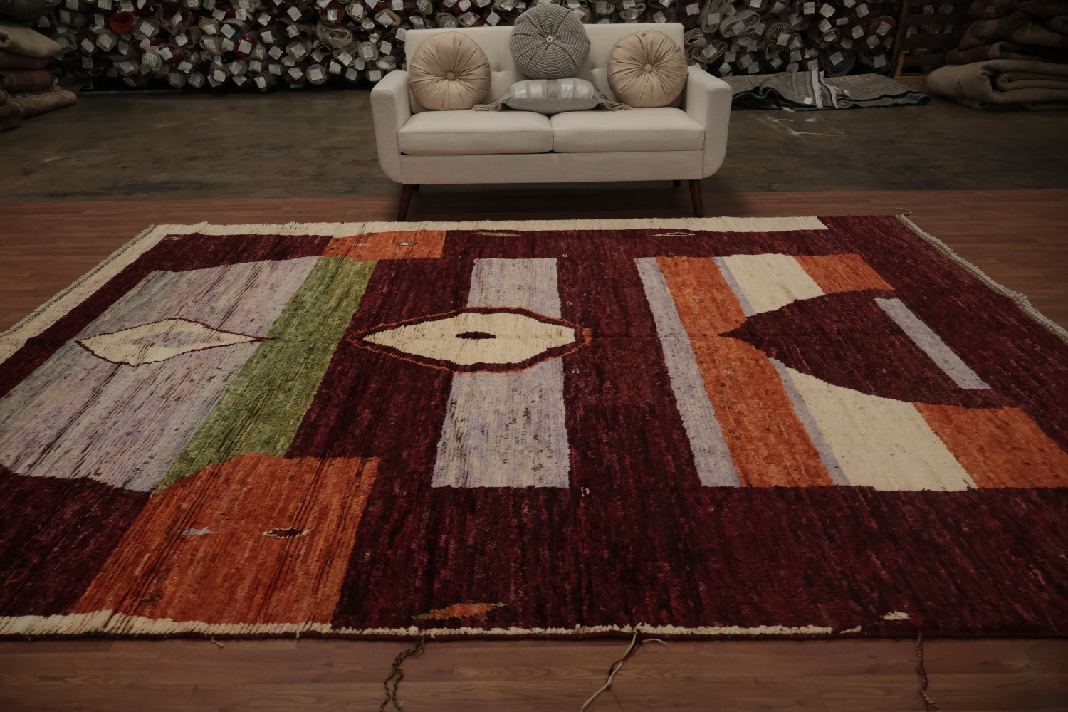 Artisanal Moroccan Area Rug 9x12 with Earth Tone and Geometric Patterns
