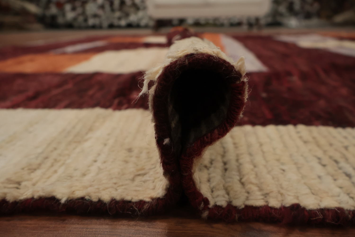Artisanal Moroccan Area Rug 9x12 with Earth Tone and Geometric Patterns