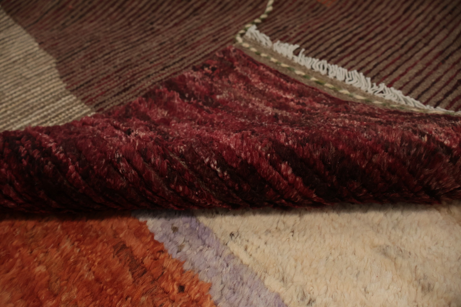 Artisanal Moroccan Area Rug 9x12 with Earth Tone and Geometric Patterns
