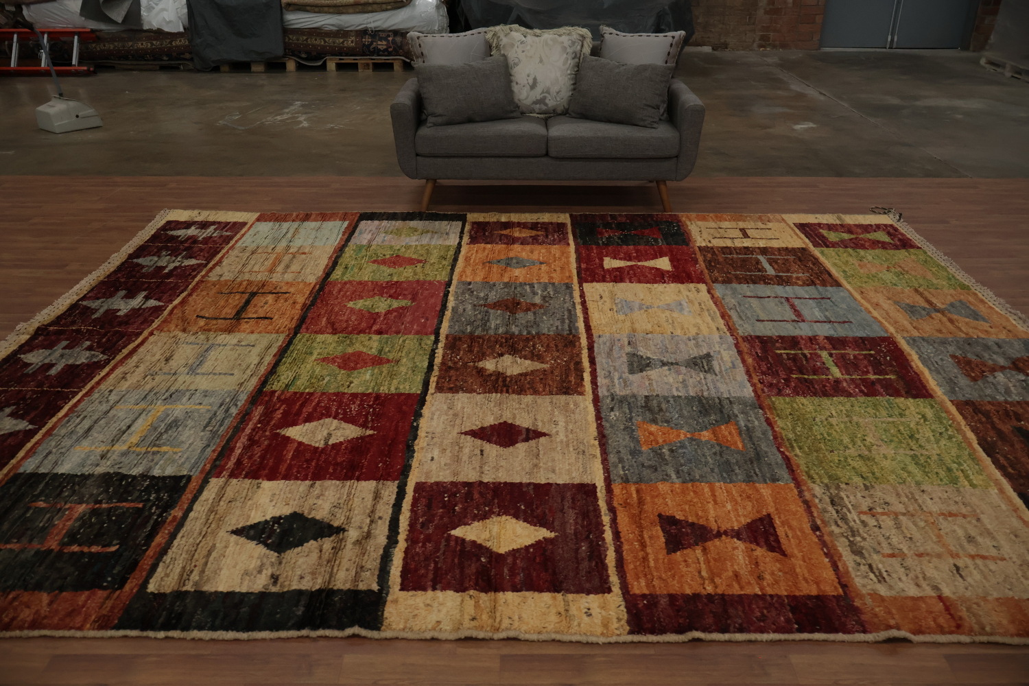 Vibrant Geometric Handmade Moroccan Large Area Rug 10x13