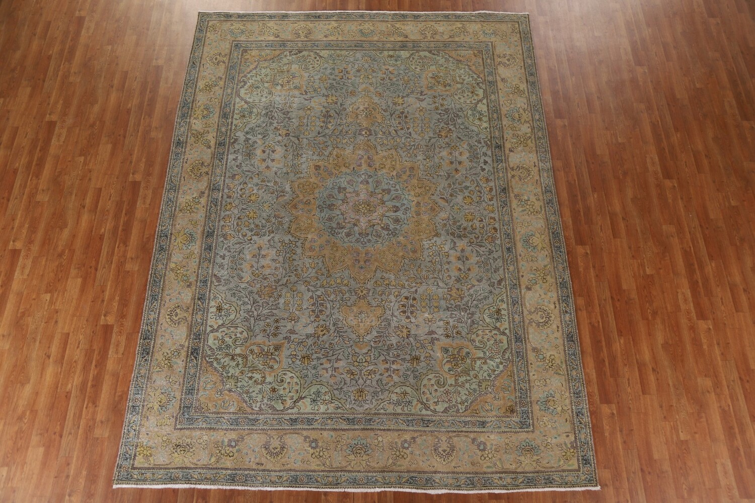Vintage Floral Tabriz Persian Area Rug 8x11