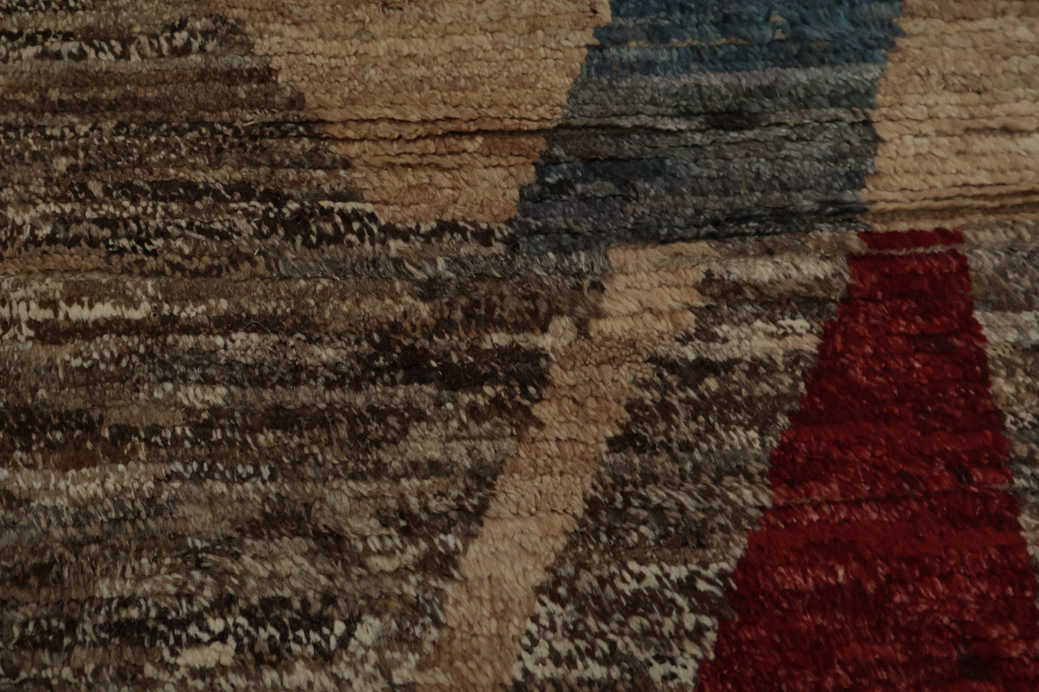 Contemporary Moroccan Large Rug 10x14 with Abstract Diamond Shapes