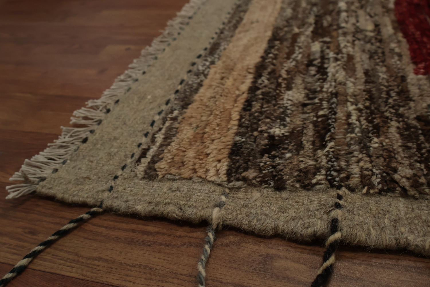 Contemporary Moroccan Large Rug 10x14 with Abstract Diamond Shapes