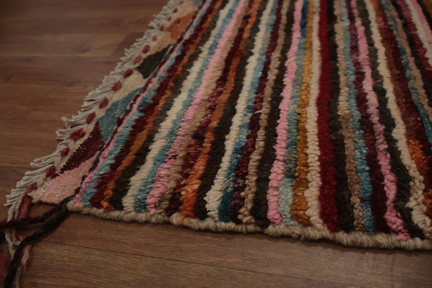 Multi-Colored Wool Moroccan Large Rug 10x14
