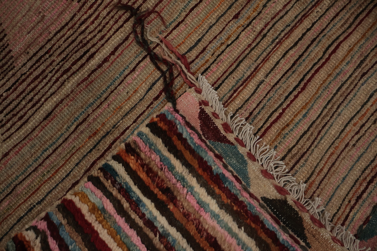 Multi-Colored Wool Moroccan Large Rug 10x14