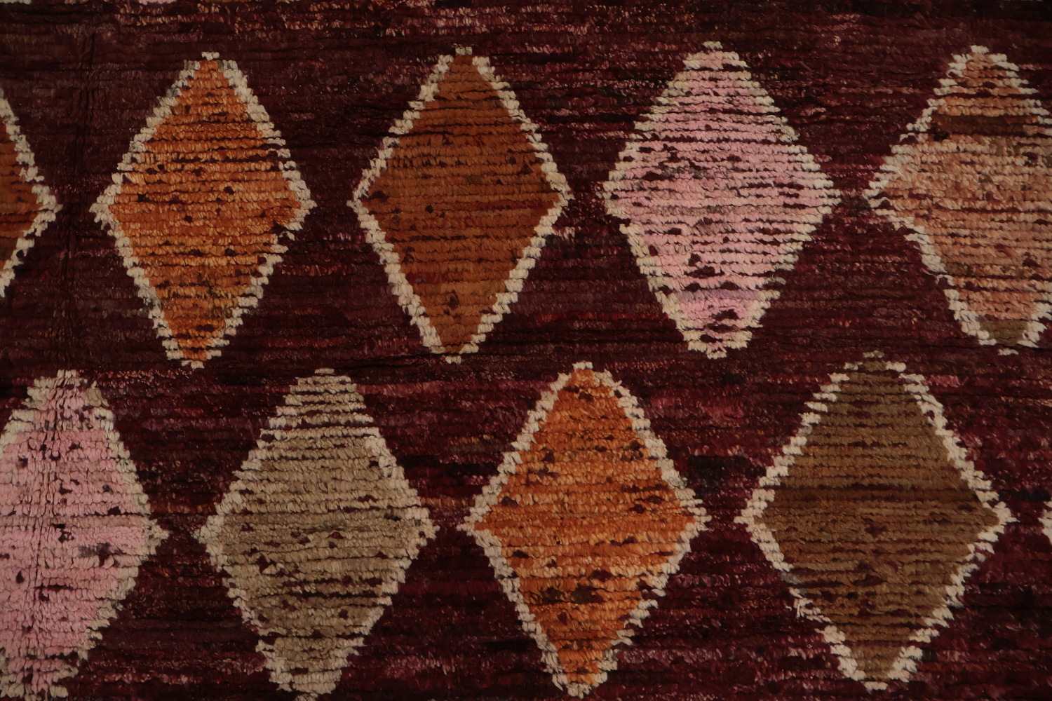 Earthy Tones Meet Modern Wool Moroccan Large Area Rug 10x14