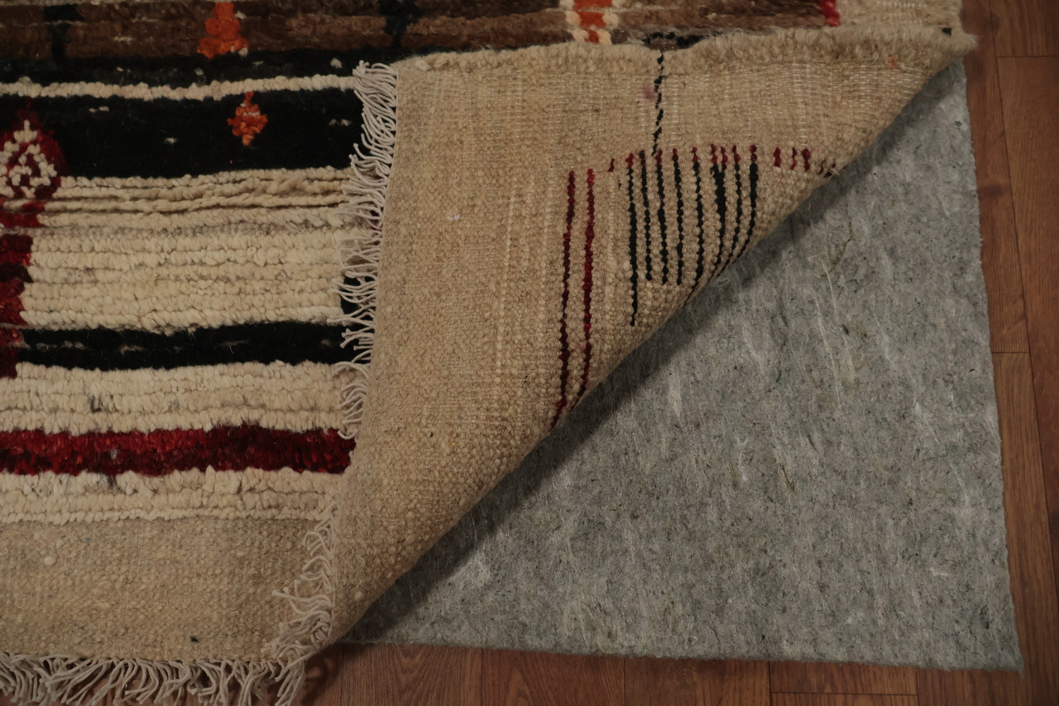 Geometric Charm Unique Striped Moroccan Area Rug 9x12