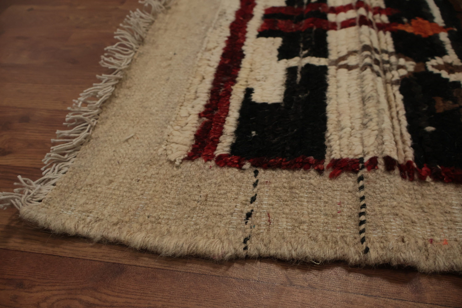 Geometric Charm Unique Striped Moroccan Area Rug 9x12
