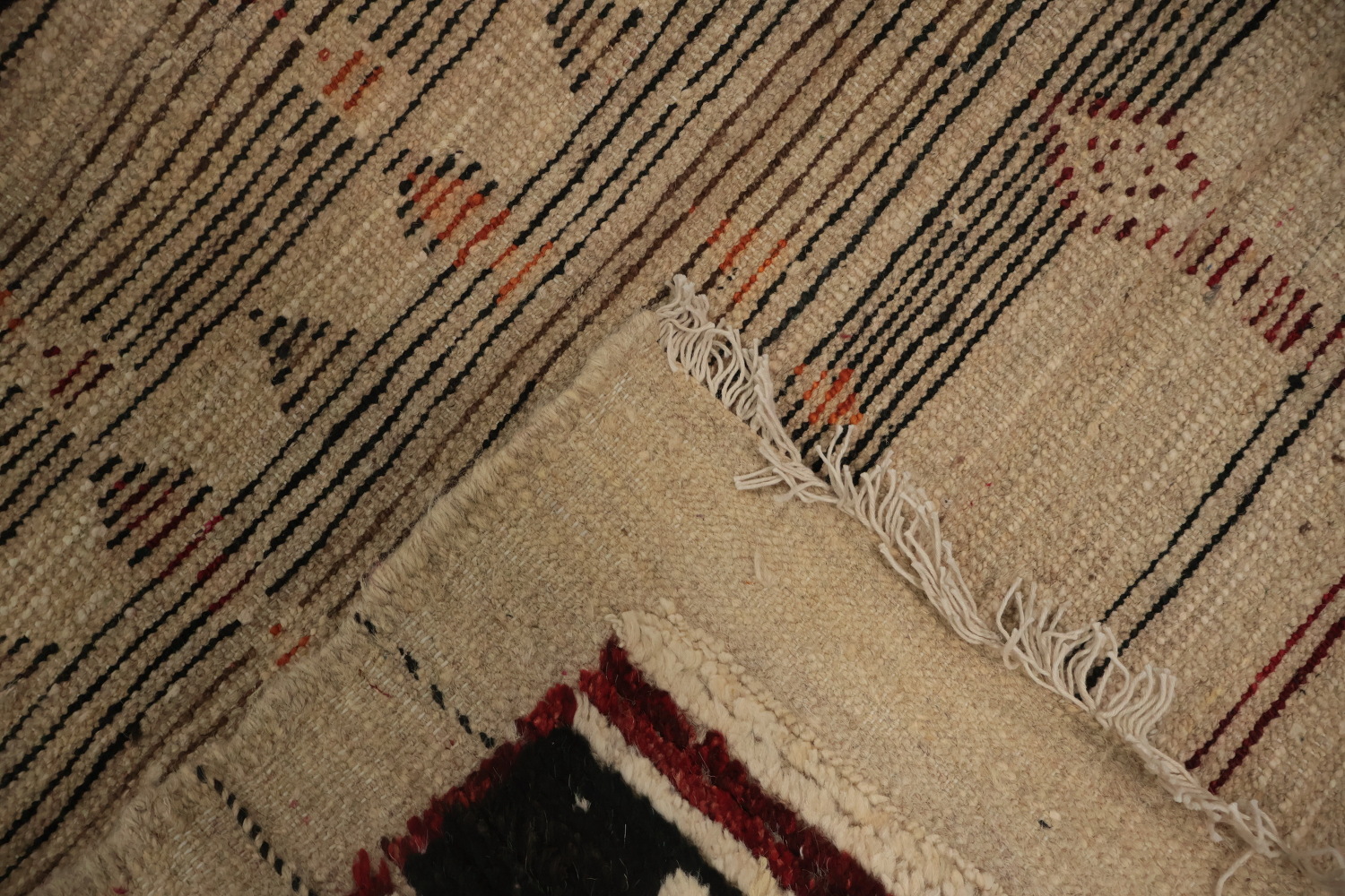 Geometric Charm Unique Striped Moroccan Area Rug 9x12