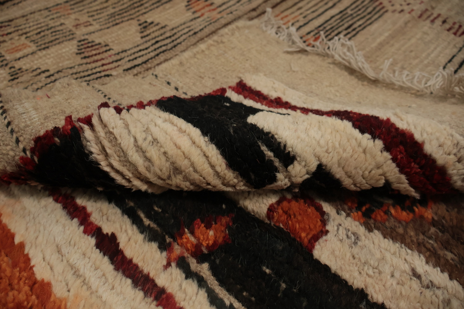 Geometric Charm Unique Striped Moroccan Area Rug 9x12