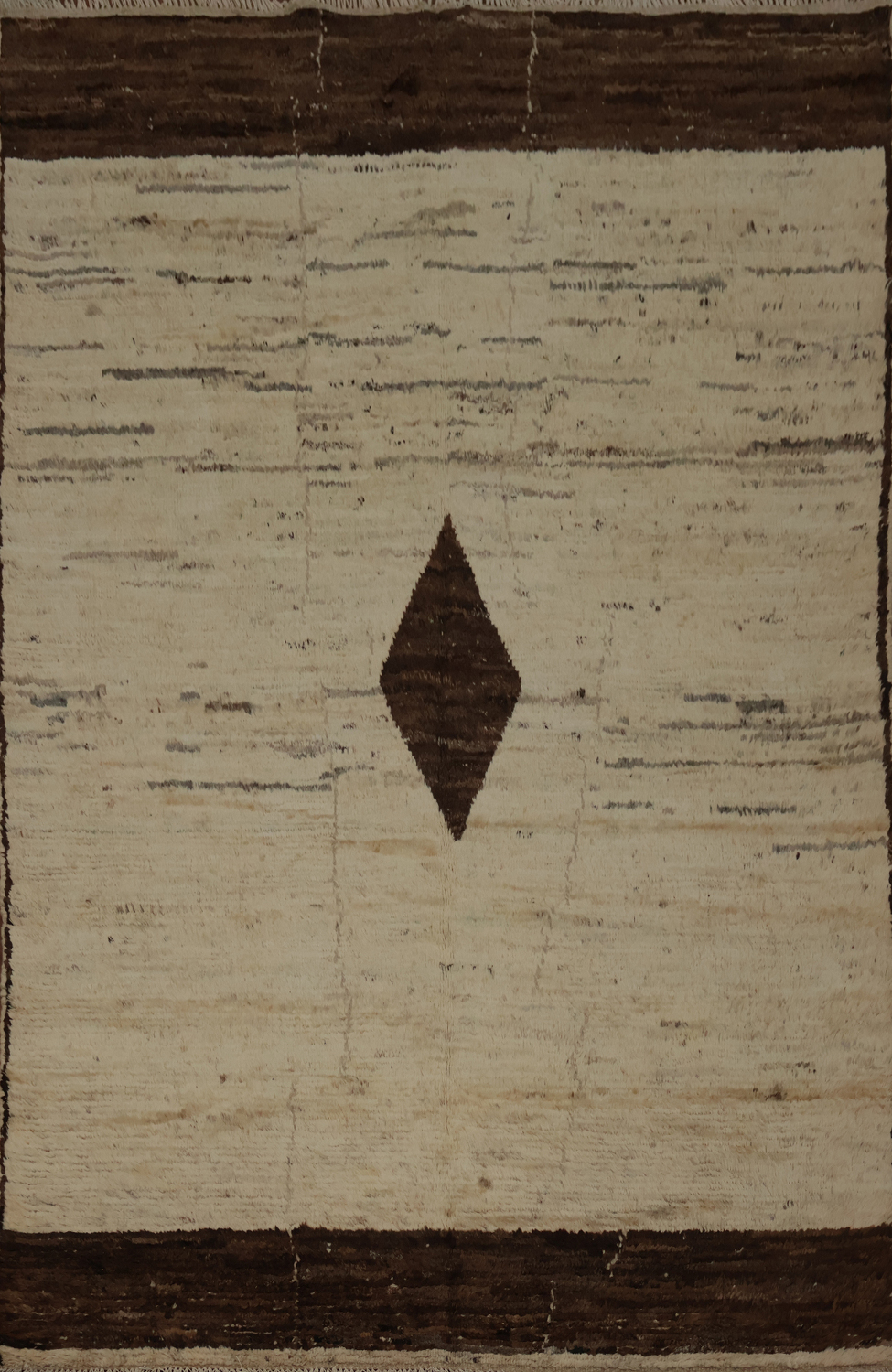 Ivory Geometric Moroccan Area Rug 6x9